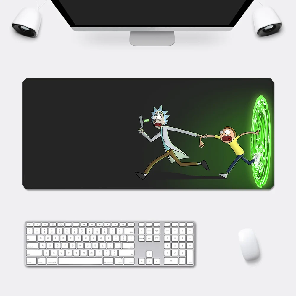 

Anime Mortys Mousepad HD Printing Computer Ricks Gamer Locking Edge Non-slip Mouse Pad XXL90x40cm Keyboard PC Desk Pad