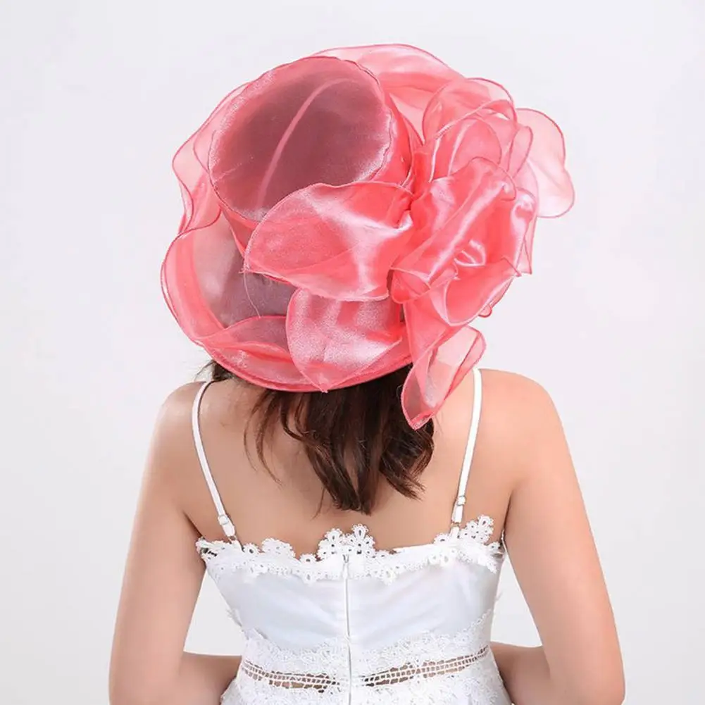 

Beautiful Women Cap Flat Top Korean Style Elegant Adjustable Bow-knot Cap