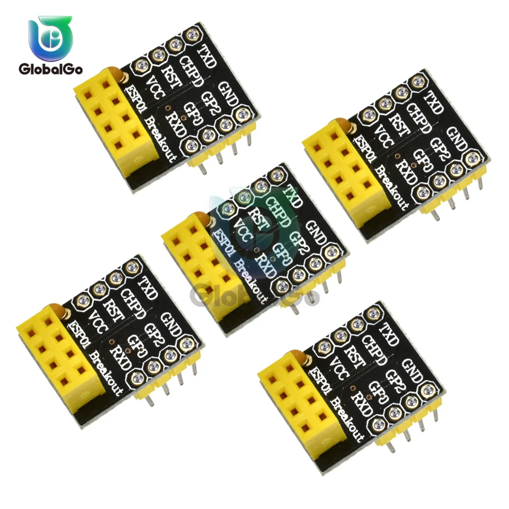 

5PCS USB to ESP8266 Adapter Board WIFI Wireless Module ESP-01 ESP-01S Remote Serial WIFI Transceiver Breakout PCB Adapter Plate