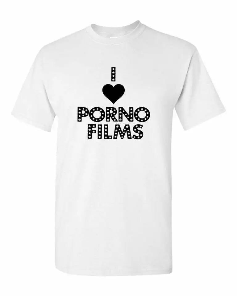 Мужская футболка Новинка Groovy Ретро дизайн 70-х I Love P * rno плёнки белый