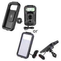waterproof motorcycle wireless 15w qi type c pd charger phone mount holder box dropship