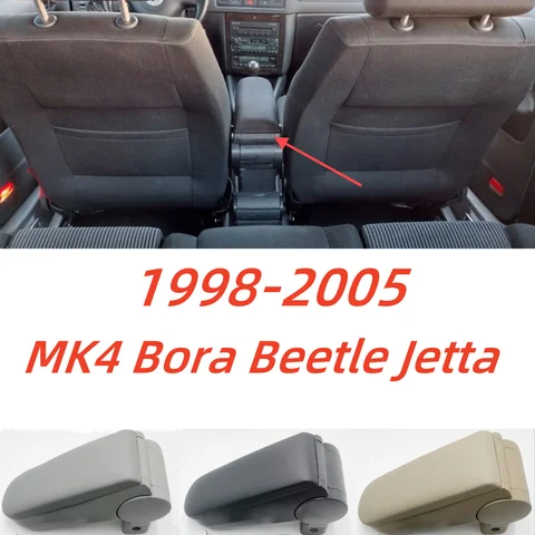 Для Volkswagen Golf 4 MK4 Bora Jetta Beetle 1998-2005 автомобильный центральный кожаный подлокотник для хранения в сборе