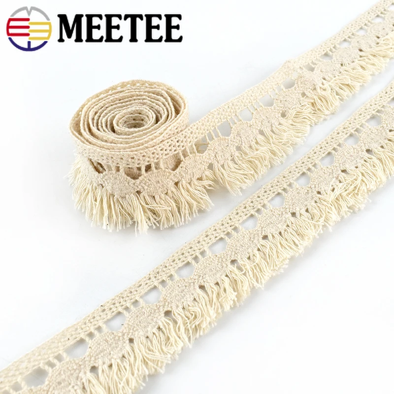 10Yards 3.5cm Meetee Cotton Fringe Tassel Lace Trim Ribbon for Hometexile Clothes Curtain Decor DIY Sewing Accessories AP2113 | Дом и сад