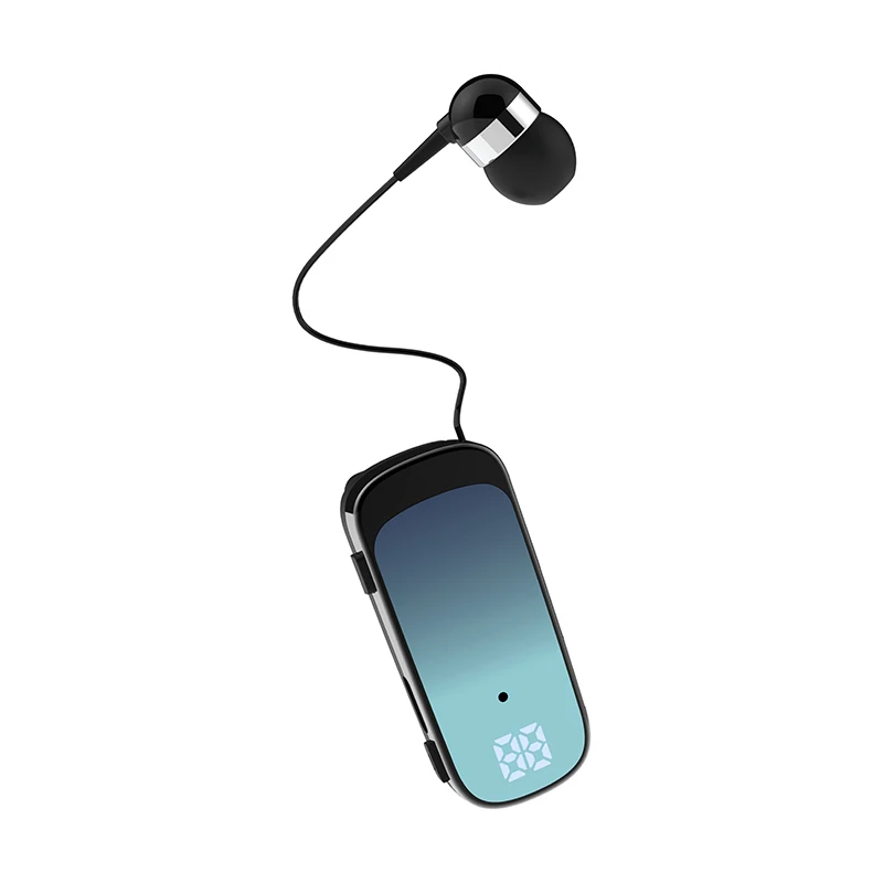 Фото Беспроводная деловая Bluetooth-гарнитура K65 BT5.0, спортивный драйвер, наушники с зажимом, стереонаушники с вибрацией, дисплей уровня батареи №3