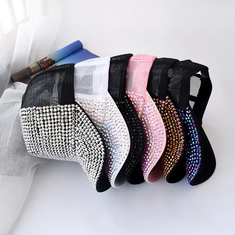 

2022 Spring And Summer New Fashion Diamond Inlaid Korean Baseball Cap Water Diamond Cap Men's And Women's Duck Tongue