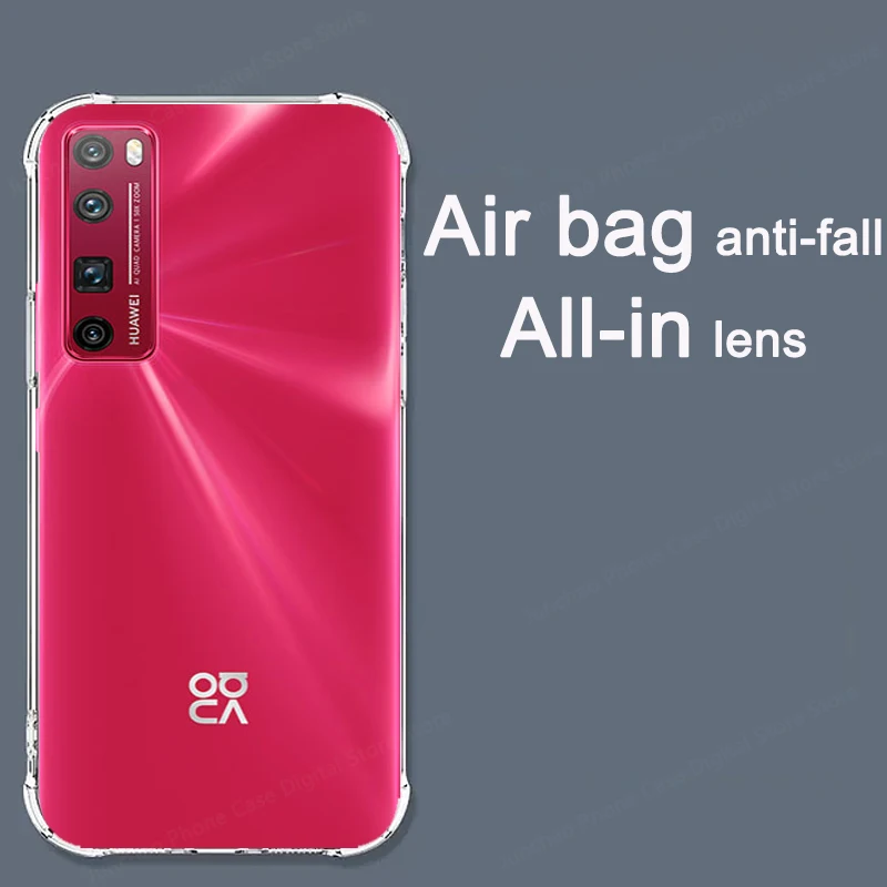 Утолщенная подушка безопасности, противоударный прозрачный мягкий чехол из ТПУ для телефона Huawei nova 7 Pro 5G, прозрачная задняя крышка для nova7pro, чехол