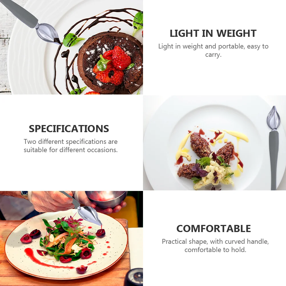 2-трубная ложка ложки для украшения кулинарный кухонный соусник карандаш