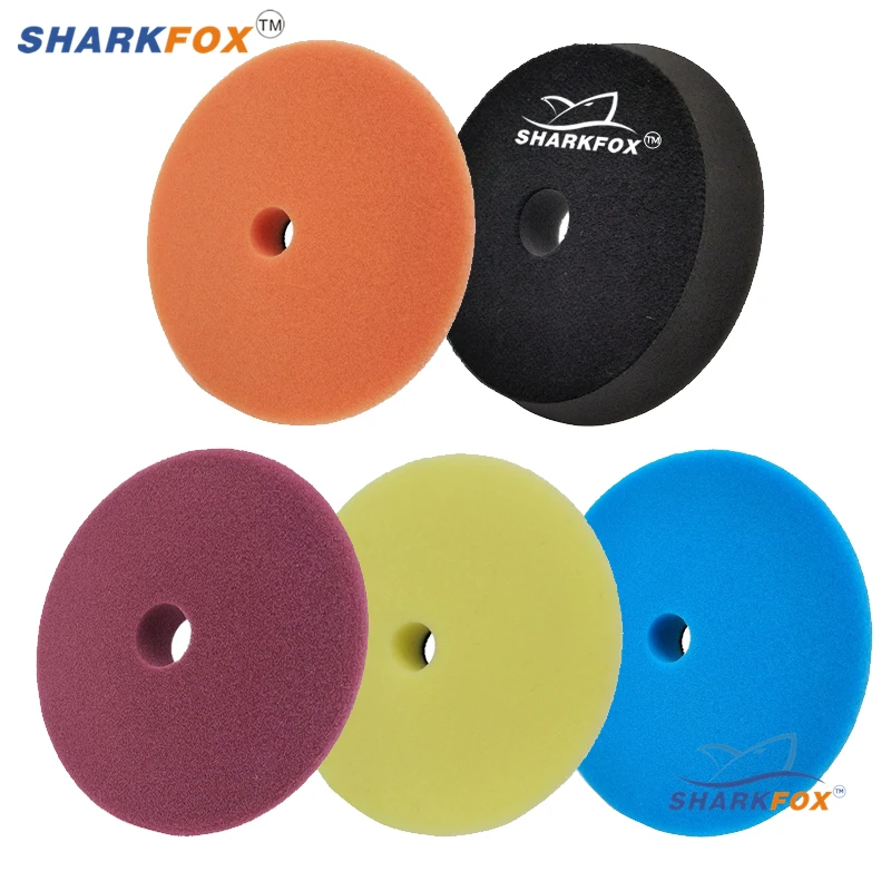 5Inch Beveled Flat Sponge Buffing Polishing Foam Pads For RO DA Polisher