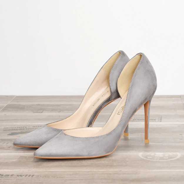 

Women's Wed Shoe Stiletto High Heels for Women Lady Bride Bridesmaid Gray Nude Black Orange Red Customized Women's Pumps SZ21 W