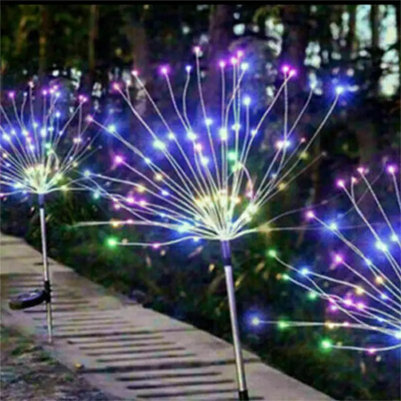 

Outdoor Solar Garden Lights Copper Wire Waterproof Solar Fireworks Lights DIY Decorative Sparkles Stake Landscape Light