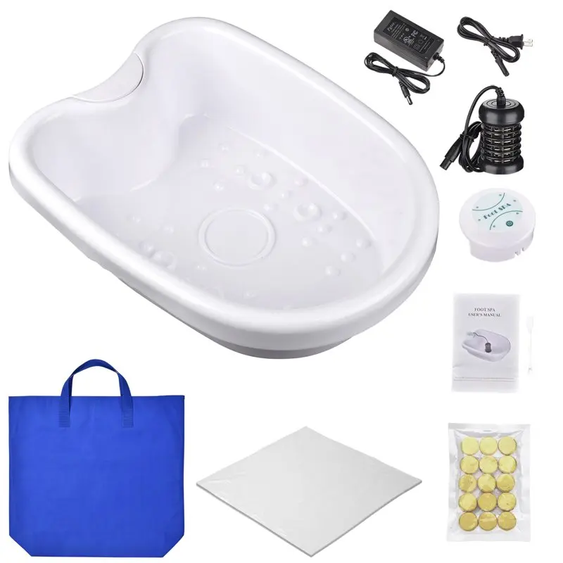

Ionic Detox Foot Bath Spa Machine w/ Tub Array Cell Cleanse Equipment Portable Home Beauty Salon Health Care