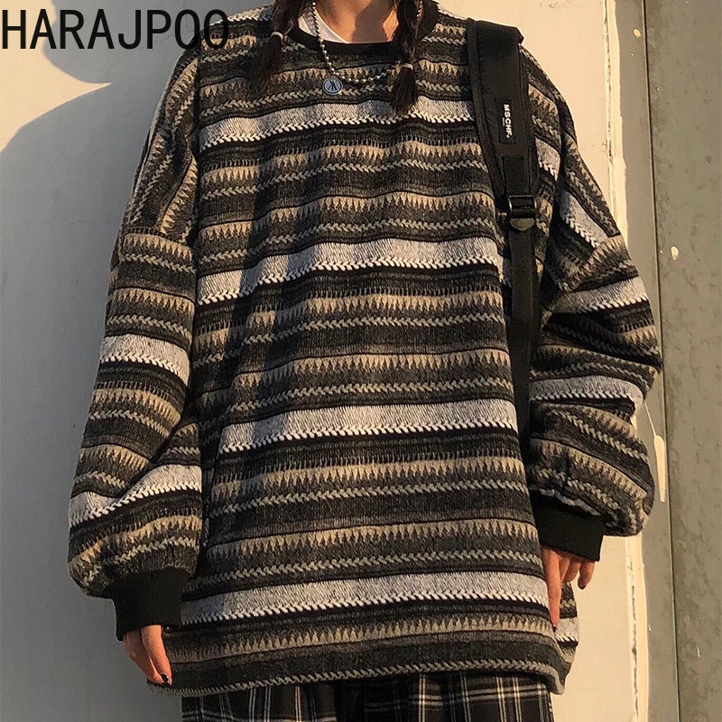 Свитеры Harajpoo парные в стиле Харадзюку уличная мода Ins корейский стиль 2021 осень