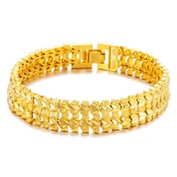 24k gold color bracelet for men jewelry successful people bracelets for men charm bracelet bangle male birthday christmas gift