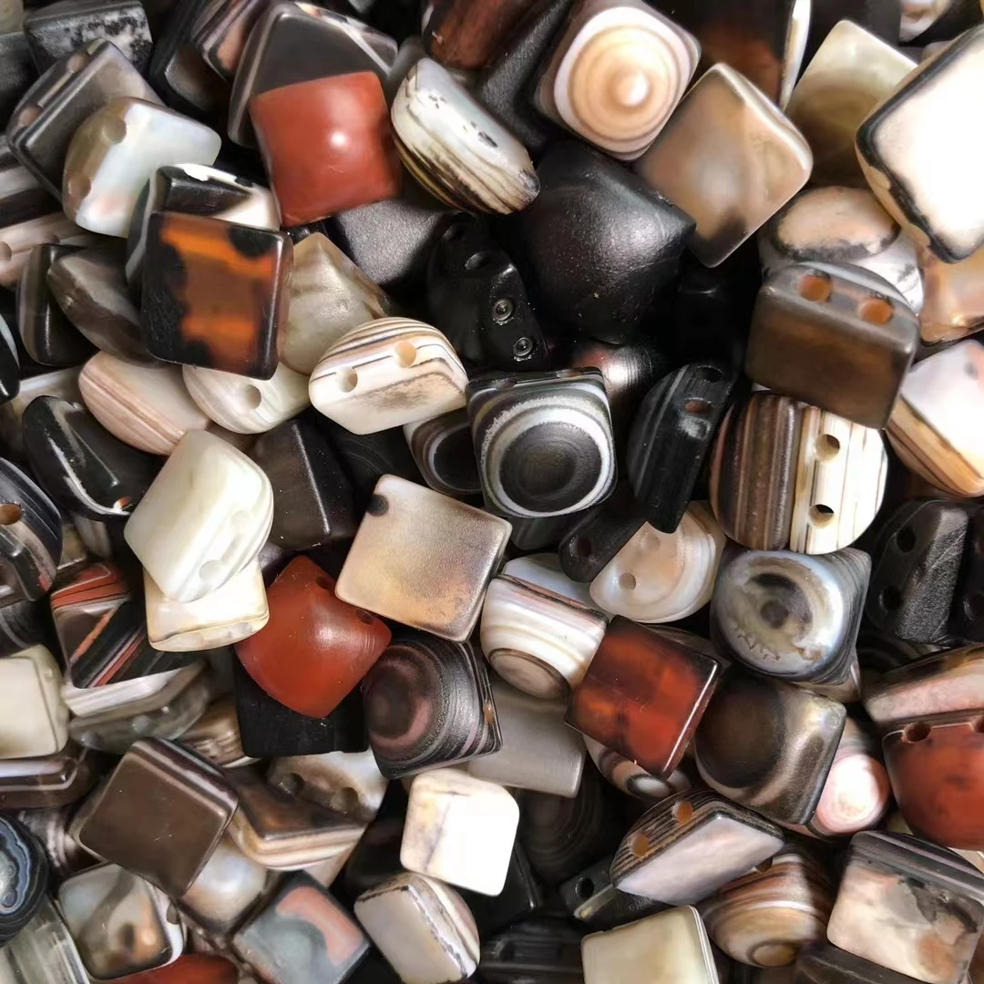 300 шт./партия бутик матовые винтажные квадратные овечьи тарелки бисер глаза агат