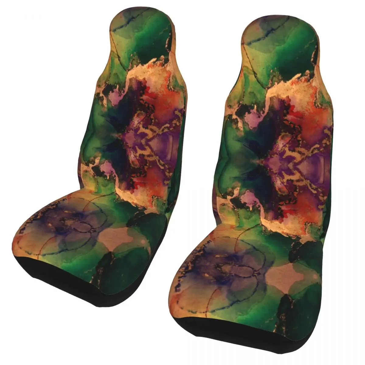 

Marbled Texture In Purple Green And Gold Marble Universal Car Seat Cover Auto Interior AUTOYOUTH Seat Covers Polyester Hunting