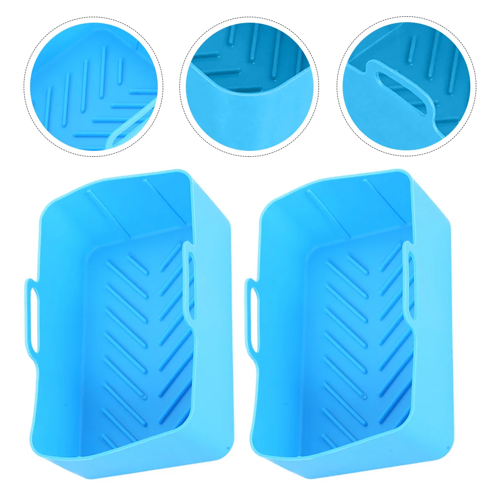 

2Pcs Air Fryer Grill Air Fryer Inner Pad Silicone Liner Air Fryer Pots Air Fryer Mat for Pizza Oven