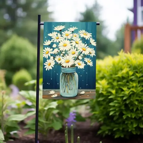 Садовый флаг 12x18 двусторонняя Водонепроницаемая фотография Цветочная
