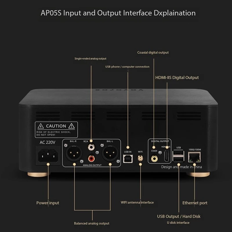 VOVOFOX AP05S Цифровой музыкальный плеер без потерь ES9038Q2M * 2 декодера DSD512