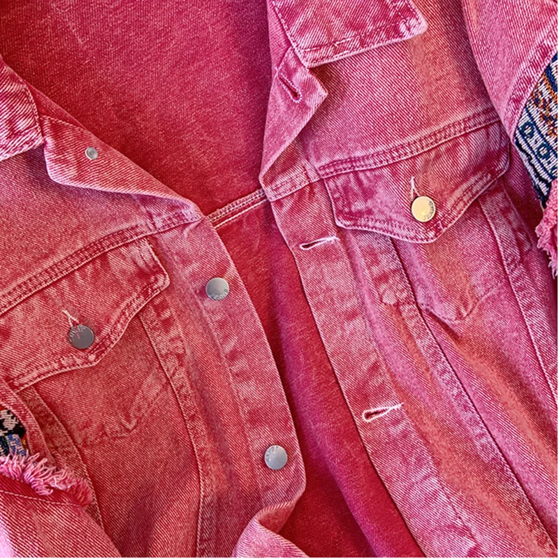 Женская джинсовая куртка с длинным рукавом свободная универсальная винтажная