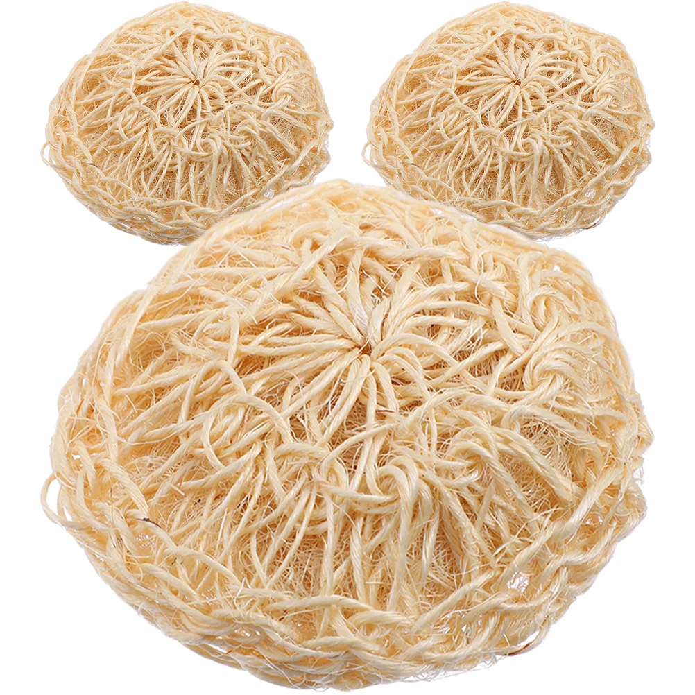 

3 Pcs Cleaning Bath Ball Bathroom Shower Bathtub Portable Comfortable Body Scrubbers Bubbles Balls Sisal Convenient