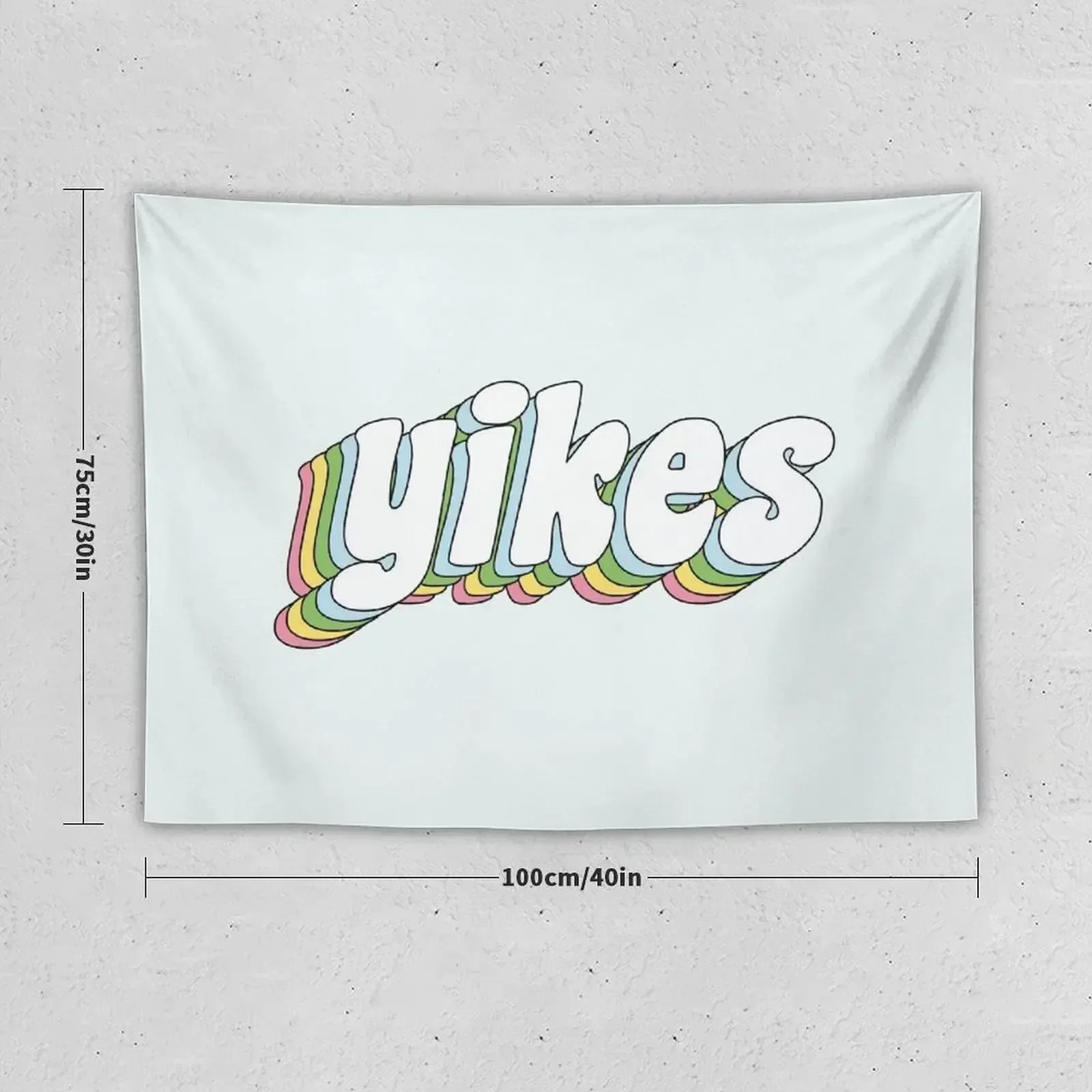 Гобелен yikes комнатный эстетический декор корейский для комнат обои домашний