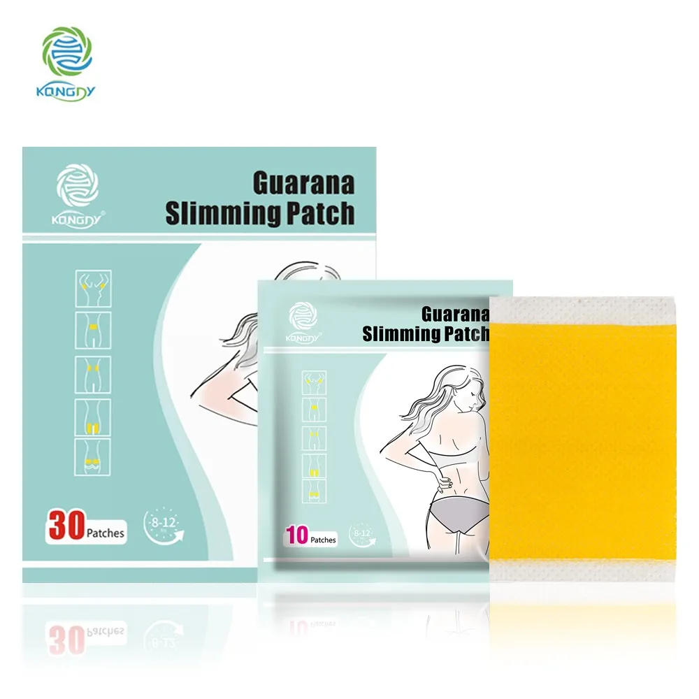 Наклейка на пупок KONGDY патчи для похудения из гуараны 30 шт./кор. трава пластырь
