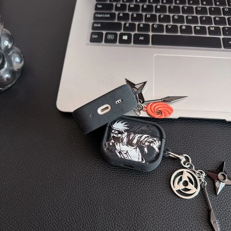 Фото Защитный чехол для наушников AirPods 1/2/3/Pro/Pro2/Pro3 с изображением персонажей аниме «Наруто», чехол для наушников Apple Bluetooth 4-го поколения с изображением «Наруто» №5