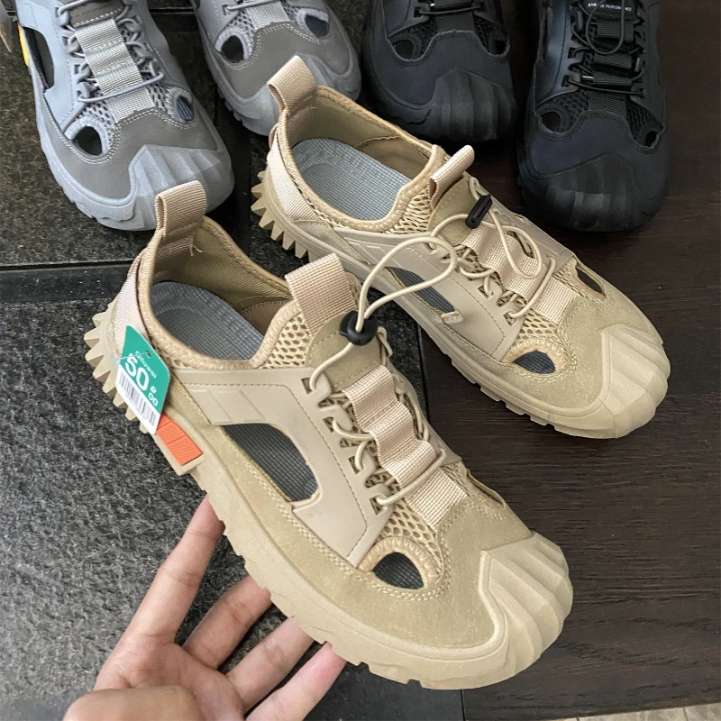 

Athletic Men's Sandals Trendy Water Shoes for Men Fishing Wading Sneakers Quick Hiking Boots Beach Shoes Non-Slip Sport Sneaker