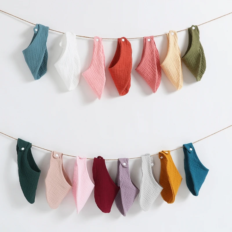 

Baby Infant Cotton Bib Newborn Solid Color for TRIANGLE Scarf Feeding Saliva Towel Bandana Burp Cloth Boy Girl Shower Gi