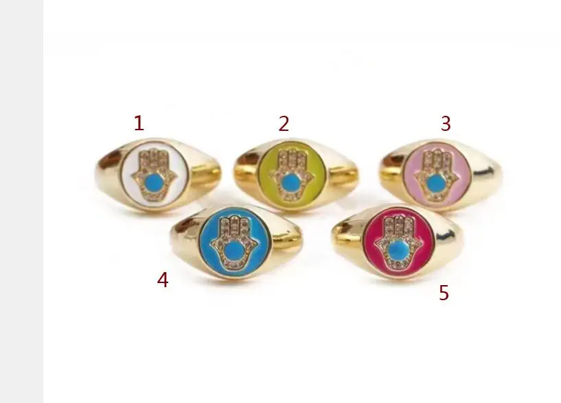 

Женское Открытое кольцо с эмалью, золотистое вечерние ЦО с несколькими ручками, 1 шт.