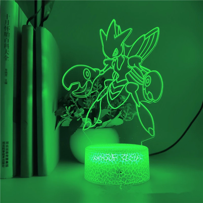 

СВЕТОДИОДНЫЙ ночник в стиле Покемон, аниме-фигурки, изменяющая модель, мульти-цветной сенсорный Регулируемый светильник, 41 стиль