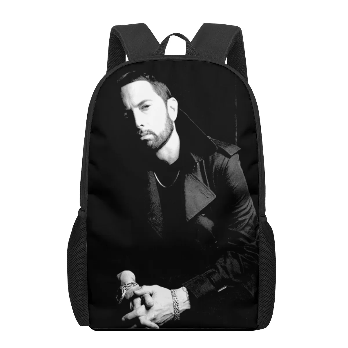 Eminem 3D Print School Backpack for Boys Girls Teenager Kids Book Bag Casual Shoulder Bags 16Inch Satchel Mochila
