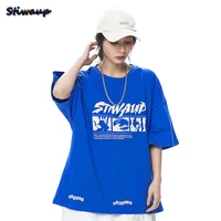 plus size womens top aesthetic summer american pop letter printed couples t shirt ins trendyol hip hop t shirt oversize for men
