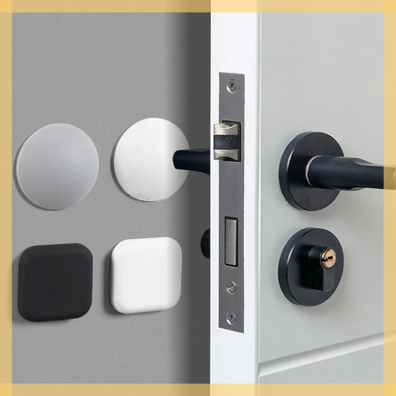 

NEW2022 Stopper Silicone Handle Bumpers Self Adhesive Deurstopper Protection Porte Pad Mute Stikcer Round Square Wall Protector