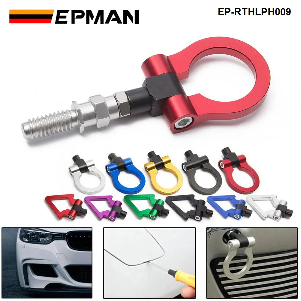 

EPMAN Sport Universal Racing Tow Hook Front Rear for European Cars Trailer Towing Bars EP-RTHLPH009