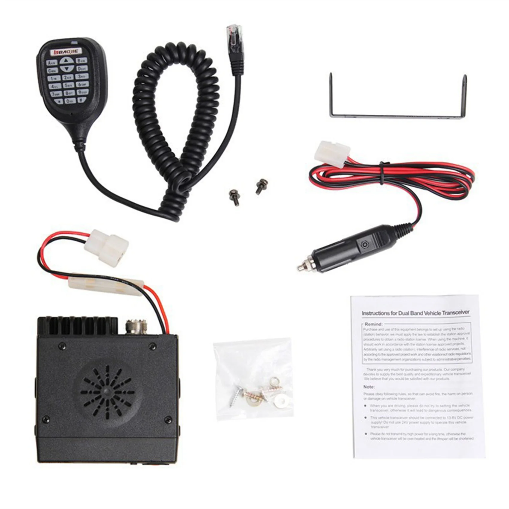 

Mini Auto Car Mobile FM Radio VHF/ UHF Dual-Band Vehicle Transceiver Interphone