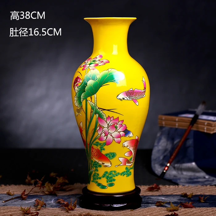 

Керамика Цзиндэчжэнь, китайская ваза для гидропоники, ваза для цветов, украшение для гостиной, Классическая большая ваза