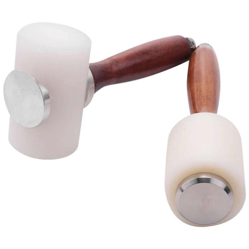 

2 шт. молоток для резьбы по коже, нейлоновый молоток с деревянной ручкой, молоток для резьбы, молоток для резьбы «сделай сам», для тиснения, дл...