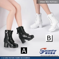 16 female boots shoes bjd doll accessories for 12inch women action figure body kids children gifts strap zipper