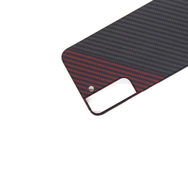 

Carbon Fiber Samsung S22+ Phone Case Protection Lens Black Red Matte Men's Business Galaxy S22 plus Carbon Fiber Phone Cover