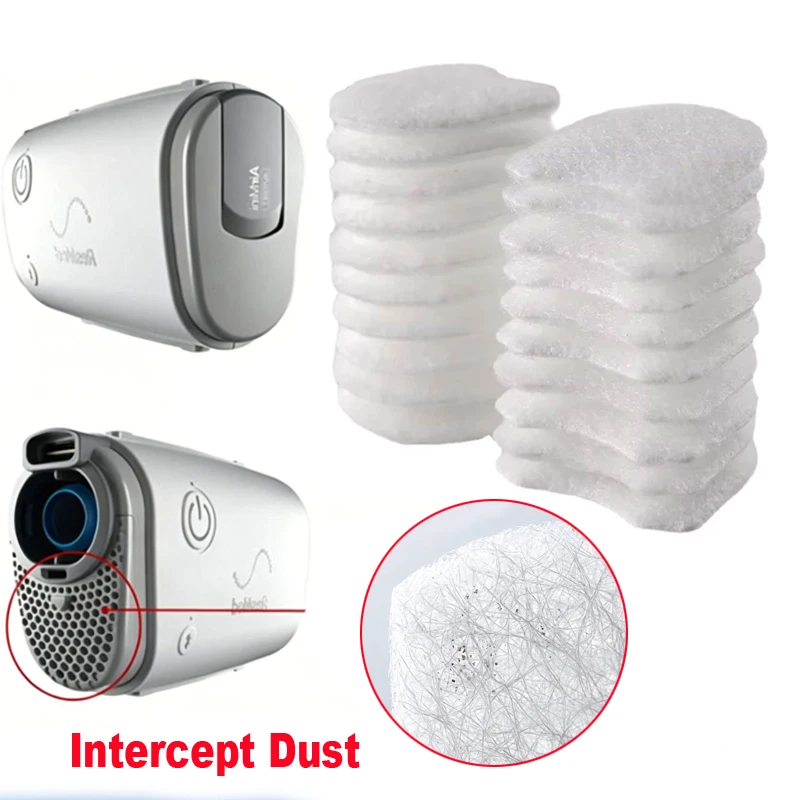 Фото 20x фильтров для CPAP, совместимых с устройствами ResMed Air Mini, гипоаллергенные, премиум-класса, для респираторов ResMed Air Mini №1