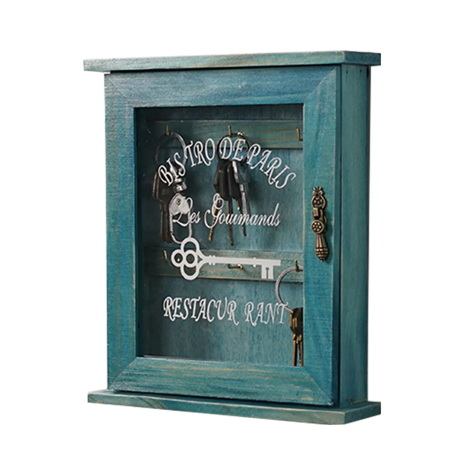 

European Style Accessories Wall Mounted Craft Home Decor Mail Storage Space Saving Key Holder Box Easy Install Retro Entrance