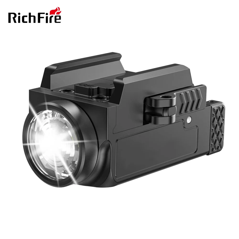 Вспышка для пистолета Richfire, перезаряжаемая, лм, тактическое оружие, стробоскоп, стробоскоп, рельсовое крепление для Пикатинни GL 20 мм
