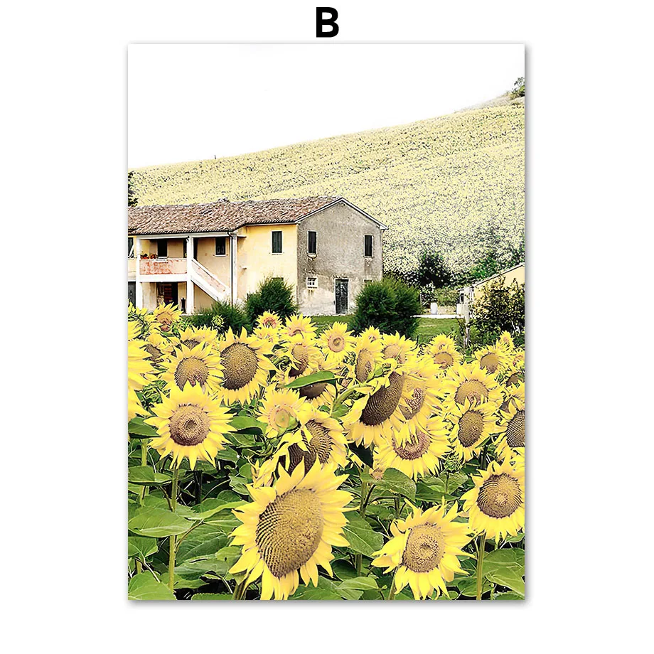 Sunflower Girl Pinwheel Butterfly Quotes Wall Art Canvas Painting Nordic Posters And Prints Pictures For Living Room Decor |