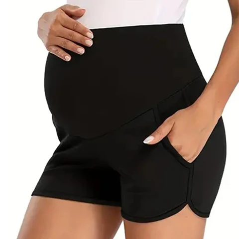 Летние мягкие тонкие модальные короткие леггинсы для беременных, свободные спортивные шорты для йоги, одежда для беременных женщин, беременность