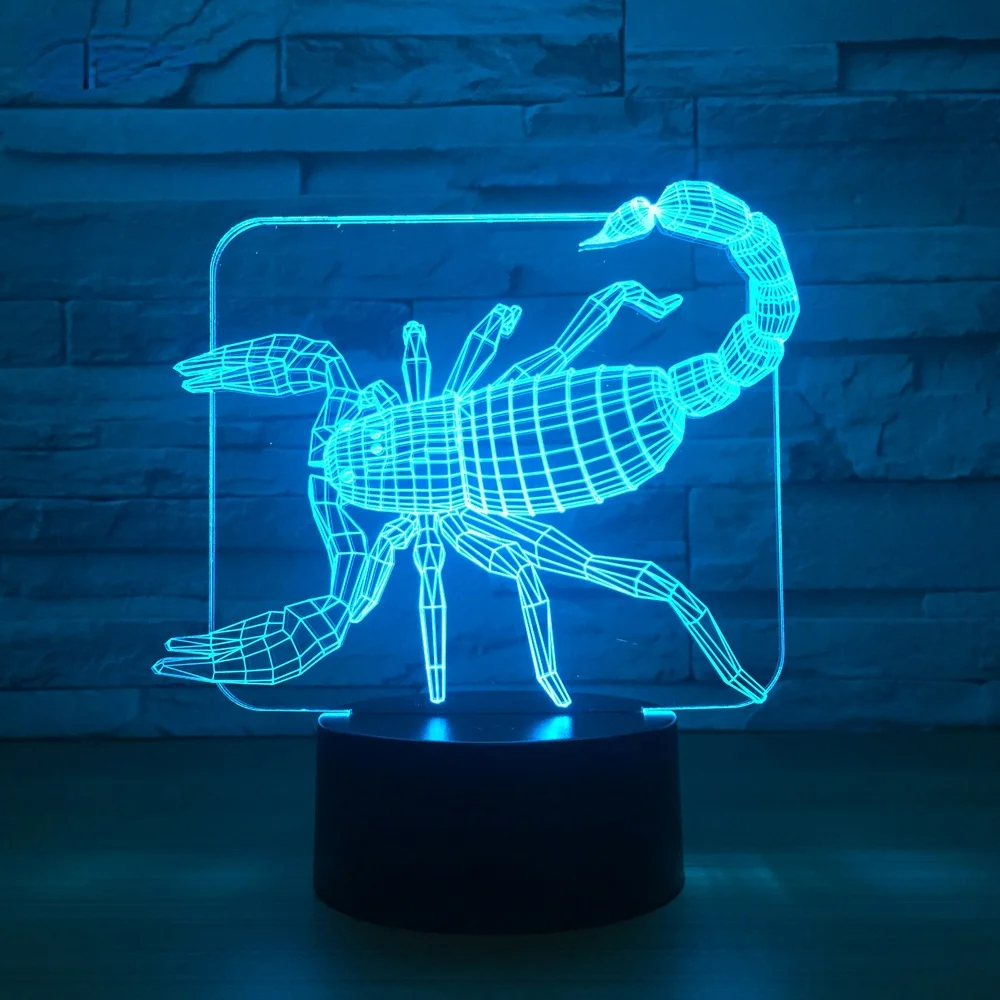 

Spider 3D LED Night Light Touch Remote Table Lamps 7 Color Changing Atmosphere Lights Birthday Gifts Toys for Kids Bedroom Decor