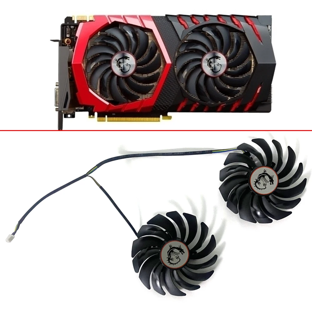 Вентилятор охлаждения 95 мм 4-контактный PLD10010S122HH для MSI RX470 480 570 580 GTX1080Ti 1080 1070 1060
