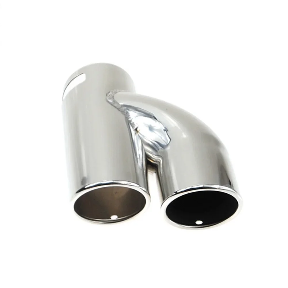 

Глушитель выхлопной трубы с двойным выходом, наконечник выхлопной трубы из нержавеющей стали для Skoda Octavia 2007 2008 2009 2010 2011 2012 2013 2014