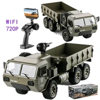 116 2 4g 6wd rc trucks with wifi 720p camera led light off road 6x6 remote control army military monster truck model car toys