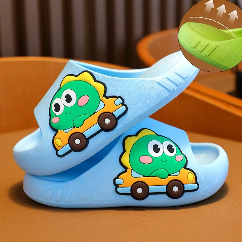 Фото Pantuflas Нескользящие детские тапочки, новые летние сандалии для мальчиков с героями мультфильмов, милая домашняя обувь для девочек, шлепанцы, Zapatos Niña, тапочки для девочек №4